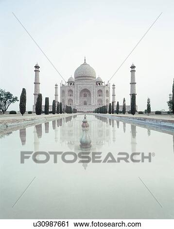 Stock Image - Taj Mahal at Morning. Fotosearch