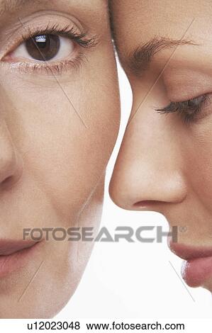 Two beautiful women, face to face View Large Photo Image Stock Photo - Two beautiful women, face to face. Fotosearch