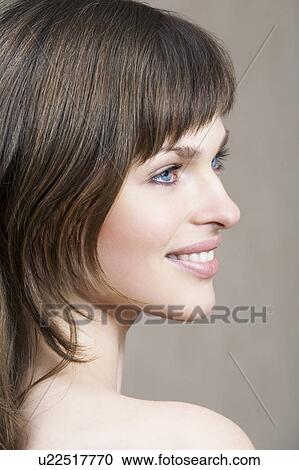 Stock Image - Young Brunette Woman. Fotosearch