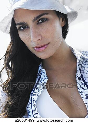 Young woman outdoors, portrait View Large Photo Image Stock Photo - Young woman outdoors, portrait. Fotosearch