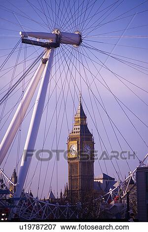 BA's London Eye on the Thames in London. View Large Photo Image Stock Photo - BA's London Eye on the Thames in London.. Fotosearch