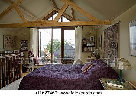 Bedroom extension with glass patio doors to small roof garden View Large Photo Image Stock Photo - Bedroom extension with glass patio doors to small roof garden. Fotosearch