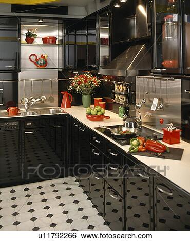 Red Accents In Kitchen Design Pictures Remodel Decor And Ideas