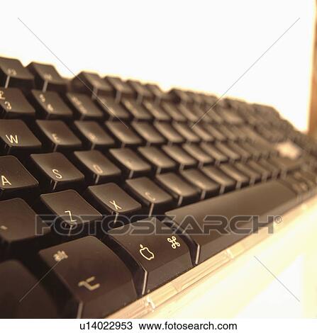 Close-up of black computer keyboard View Large Photo Image Stock Image - Close-up of black computer keyboard. Fotosearch