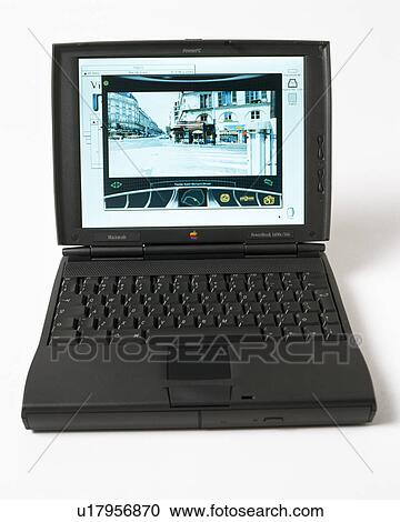 close-up of black laptop computer with raised monitor View Large Photo Image Stock Image - close-up of black laptop computer with raised monitor. Fotosearch