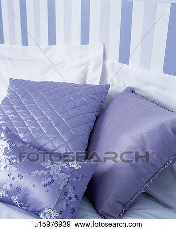 close-up of blue cushions View Large Photo Image Stock Photo - close-up of blue cushions. Fotosearch