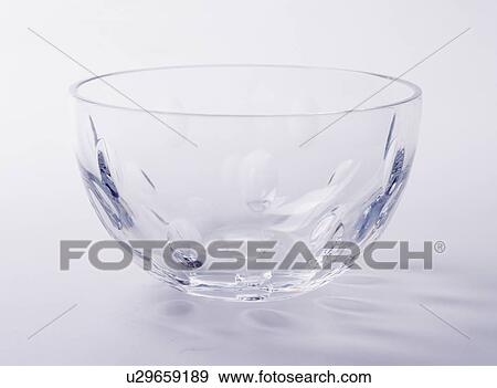 Stock Photo - Close-up of clear glass bowl. Fotosearch