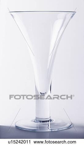 Stock Image - Close-up of clear glass vase. Fotosearch