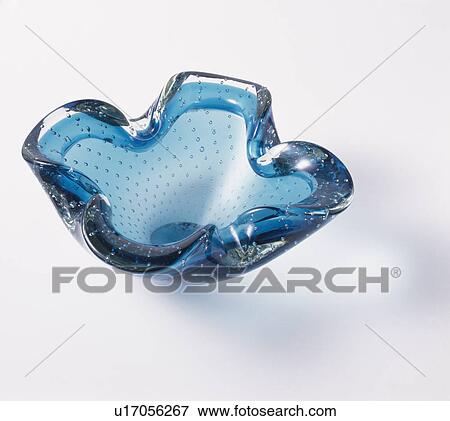 Close-up of decorative blue glass dish View Large Photo Image Stock Photo - Close-up of decorative blue glass dish. Fotosearch