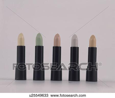 Close-up of five lipsticks in black cases View Large Photo Image Stock Image - Close-up of five lipsticks in black cases. Fotosearch