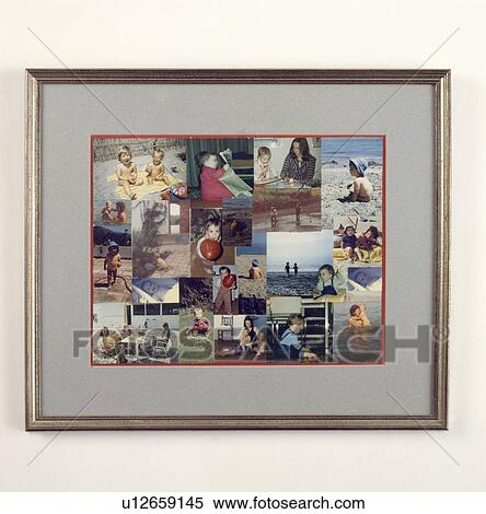 Close-up of framed collage of family photographs View Large Photo Image Stock Photography - Close-up of framed collage of family photographs. Fotosearch