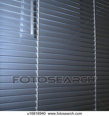 Close-up of grey slatted blind View Large Photo Image Stock Image - Close-up of grey slatted blind. Fotosearch
