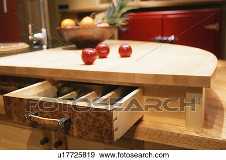 Close-up of kitchen storage drawer View Large Photo Image Stock Photo - Close-up of kitchen storage drawer. Fotosearch