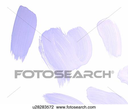 Stock Image - close-up of mauve paint splashes on white background. Fotosearch