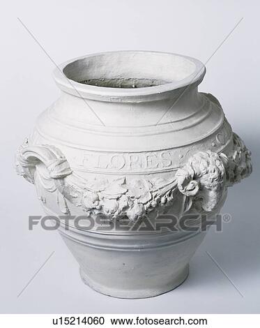 Close-up of ornate stone garden pot View Large Photo Image Stock Image - Close-up of ornate stone garden pot. Fotosearch