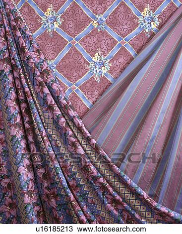 Close-up of pink and mauve patterned fabric View Large Photo Image Stock Image - Close-up of pink and mauve patterned fabric. Fotosearch
