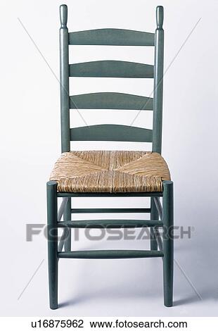 Close-up of rush-seated ladder-back chair View Large Photo Image Stock Image - Close-up of rush-seated ladder-back chair. Fotosearch