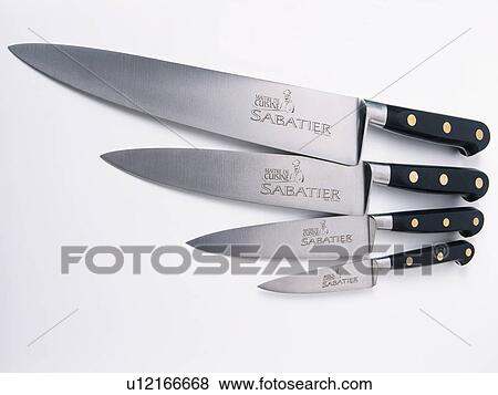 Close-up of Sabatier chef's knives View Large Photo Image Stock Photo - Close-up of Sabatier chef's knives. Fotosearch