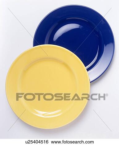 Close-up of small yellow and blue plates View Large Photo Image Stock Photograph - Close-up of small yellow and blue plates. Fotosearch