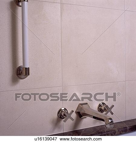 Close-up of stainless steel bath taps View Large Photo Image Stock Photo - Close-up of stainless steel bath taps. Fotosearch