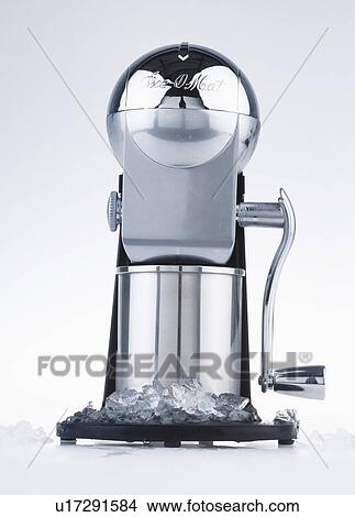 Close-up of stainless steel ice-maker View Large Photo Image Picture - Close-up of stainless steel ice-maker. Fotosearch