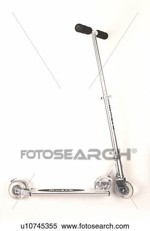Stock Photography - Close-up of stainless-steel scooter. Fotosearch