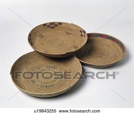 Close-up of three African basketwork plates View Large Photo Image Stock Photography - Close-up of three African basketwork plates. Fotosearch
