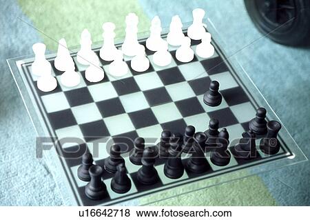 Stock Photo - Close-up of traditional chess set. Fotosearch