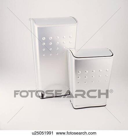 Close-up of two flip-top stainless-steel waste-bins View Large Photo Image Stock Image - Close-up of two flip-top stainless-steel waste-bins. Fotosearch