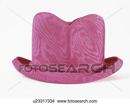 Close-up of woman's pink moire silk Bowler hat View Large Photo Image Picture - Close-up of woman's pink moire silk Bowler hat. Fotosearch