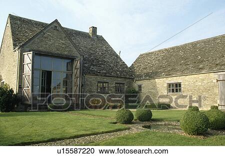Stock Image - Country farmhouse conversion. Fotosearch
