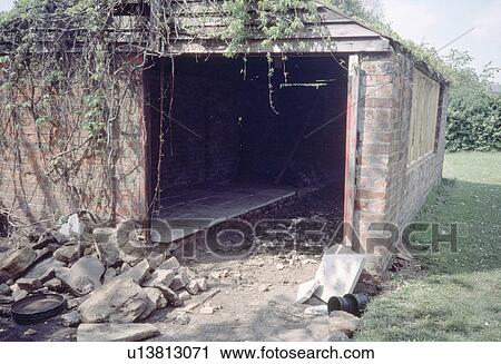 Derelict brick garage View Large Photo Image Stock Image - Derelict brick garage. Fotosearch