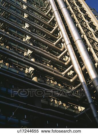 Looking up at The Lloyds Building designed by Richard Rogers in the City of London View Large Photo Image Stock Photography - Looking up at The Lloyds Building designed by Richard Rogers in the City of London. Fotosearch