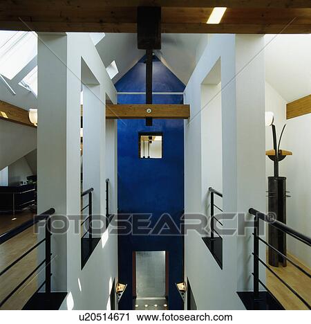 Modern architectural gallery landing View Large Photo Image Stock Image - Modern architectural gallery landing. Fotosearch