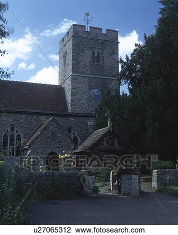 Norman church with clock-tower View Large Photo Image Stock Image - Norman church with clock-tower . Fotosearch