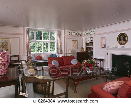 Pink livingroom. View Large Photo Image Picture - Pink livingroom.. Fotosearch