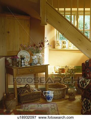 Traditional cottage hall View Large Photo Image Stock Photo - Traditional cottage hall. Fotosearch
