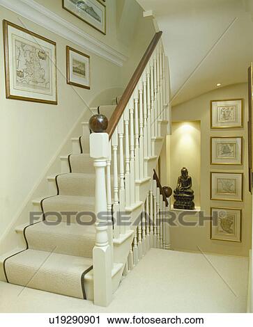 Stock Image - Traditional cream hall. Fotosearch