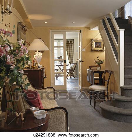 Traditional cream hall View Large Photo Image Stock Photo - Traditional cream hall. Fotosearch