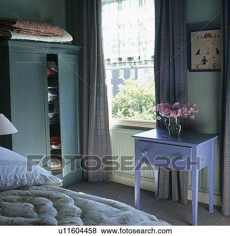 Turquoise wardrobe and pastel blue table in turquoise townhouse bedroom View Large Photo Image Stock Photo - Turquoise wardrobe and pastel blue table in turquoise townhouse bedroom. Fotosearch