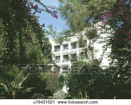 View through trees to small hotel with balconies View Large Photo Image Stock Image - View through trees to small hotel with balconies. Fotosearch