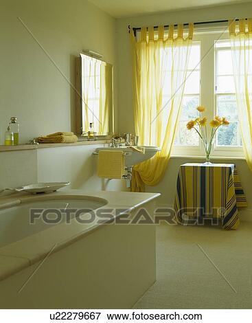 yellow voile curtains