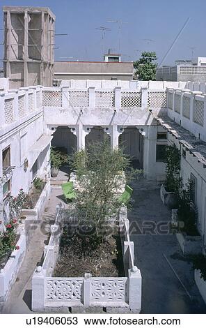 Birdseye view of Moroccan courtyard garden View Large Photo Image Stock Image - Birdseye view of Moroccan courtyard garden. Fotosearch
