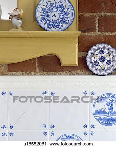 Close-up of blue+white wall tiles View Large Photo Image Stock Image - Close-up of blue+white wall tiles. Fotosearch
