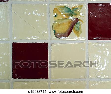 Stock Photography - Close-up of ceramic wall tiles. Fotosearch