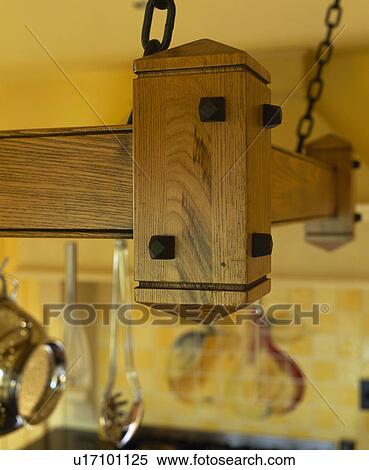 Stock Photography - Close-up of chestnut wood storage rack. Fotosearch