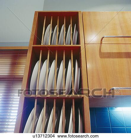 Picture - Close-up of fitted plate rack. Fotosearch