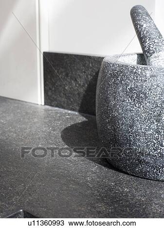 Close-up of granite pestle and mortar View Large Photo Image Stock Image - Close-up of granite pestle and mortar. Fotosearch