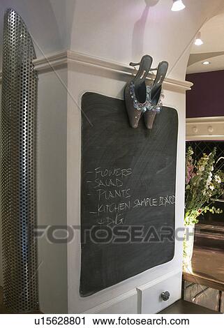 Stock Image - Close-up of kitchen blackboard. Fotosearch