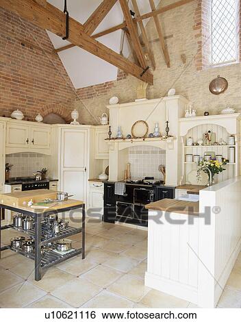 Stock Photograph - Close-up of metal pans on shelving. Fotosearch